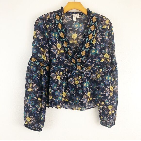 Meadow Row Strasser Floral Print long sleeve S - Picture 2 of 9